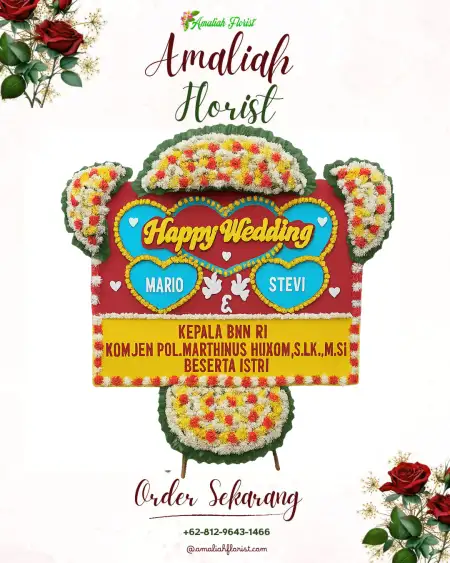Papan Bunga Pernikahan Sadasari